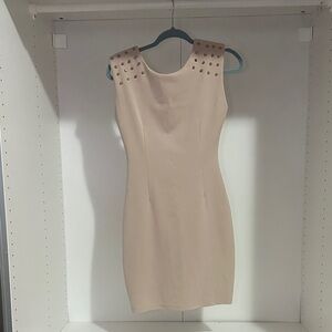 Elegant Cream Studded Dress